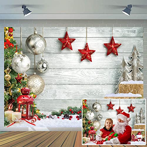 CYLYH 10x8ft Christmas Backdrop for Photography Christmas White Wood Floor Photography Backdrop Winter Snow Wooden Floor Xmas Background Newborn Christmas New Year Party Banner Decorop D551