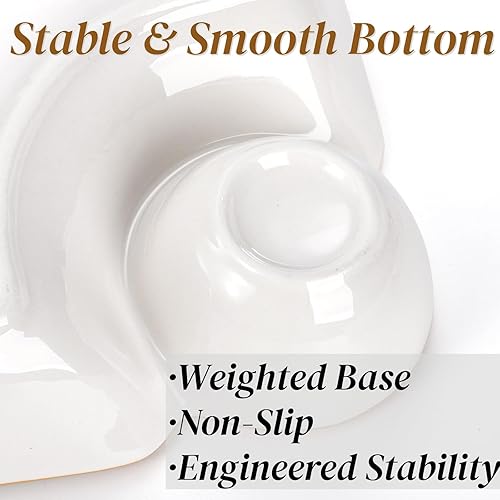 Miniatura 5 de Paquete de 4 platos para albóndigas con platillo de inmersión, plato de cerámica japonés de sushi japonés de 7.5 pulgadas, colorido plato cuadrado