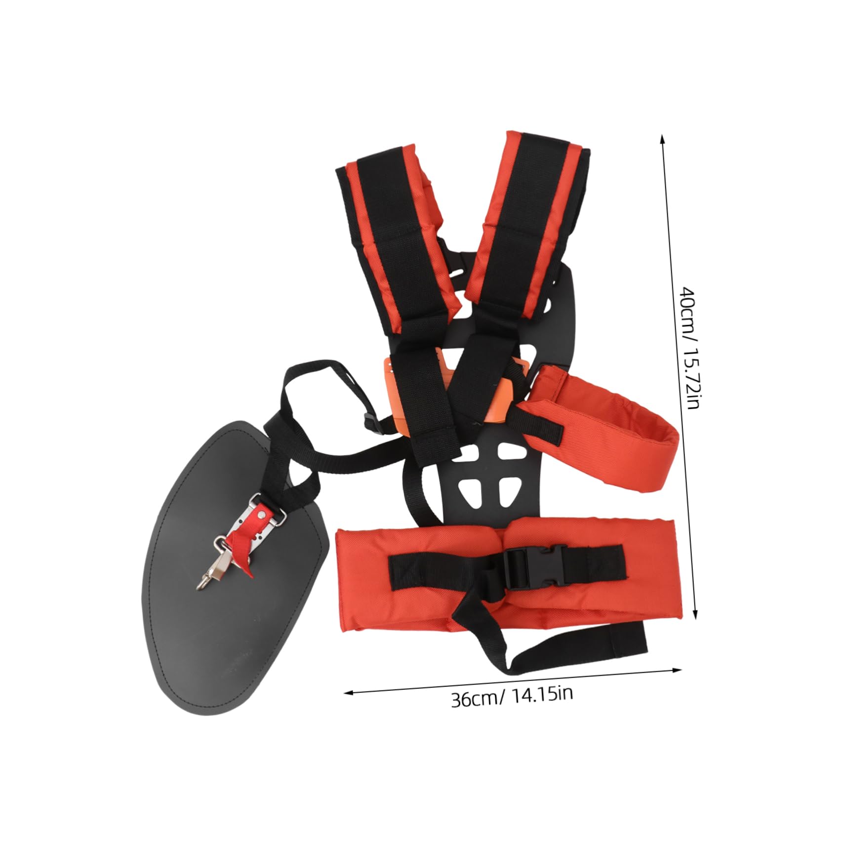 BESPORTBLE Cinghia Doppia Spalla a Forma di W Imbottito Arancione per Decespugliatore e Potatore da Giardino Comoda e Resistente per Uso Esterno