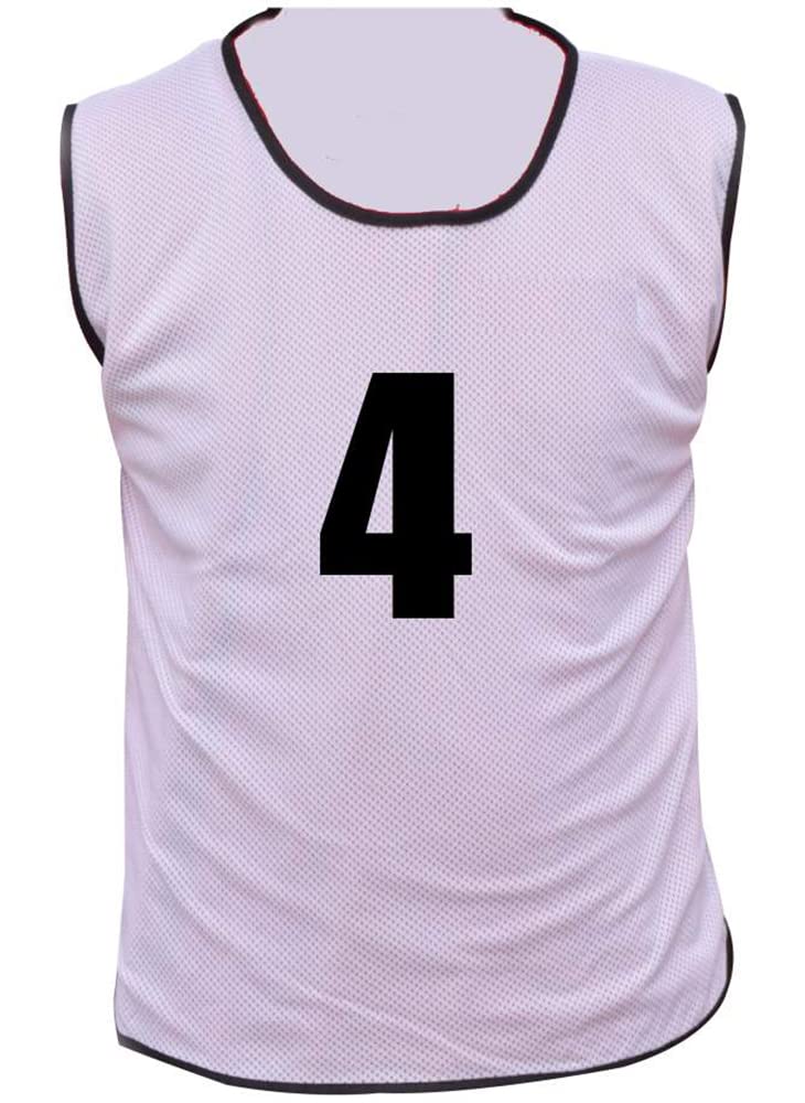 10 MESH BIBS FOOTBALL TRAINING SPORTS BIBS NUMBERED (2-11 OR number of your choice) Front/Back OR Front & Back (White (Back Only), Small Boys (U 8's))