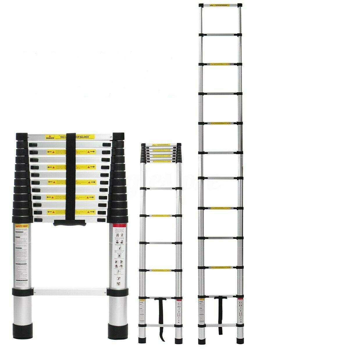 Aluminiowa drabina teleskopowa 30 m, wielofunkcyjna wysuwana 12-stopniowa drabina do użytku przemysłowego domowego codziennego lub awaryjnego, 150 kg duża ładowność