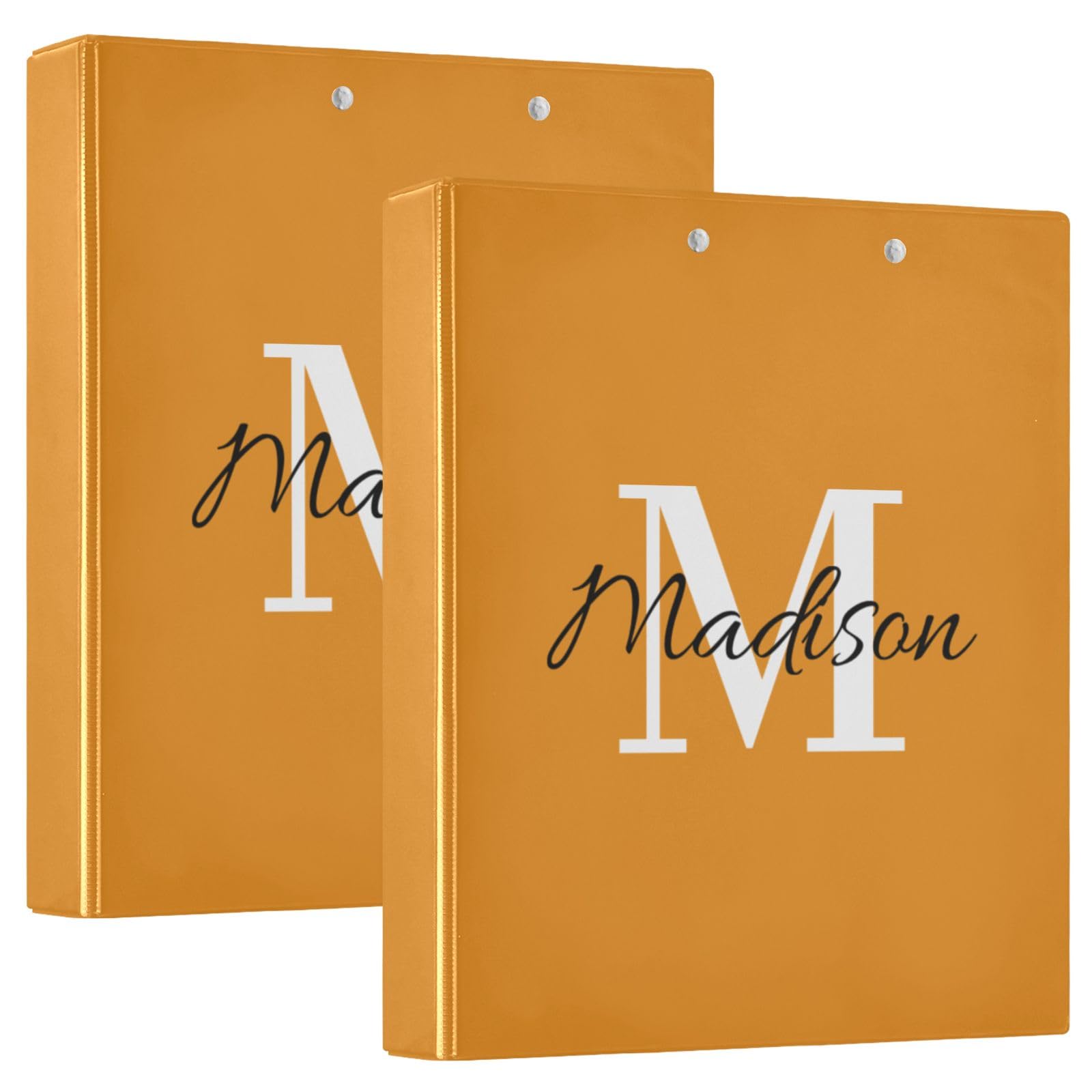 Raccoglitore personalizzato da 1,5 pollici 3 anelli, raccoglitori ad anelli rotondi personalizzati con clip in metallo antiscivolo Organizer di base con nome per forniture scolastiche