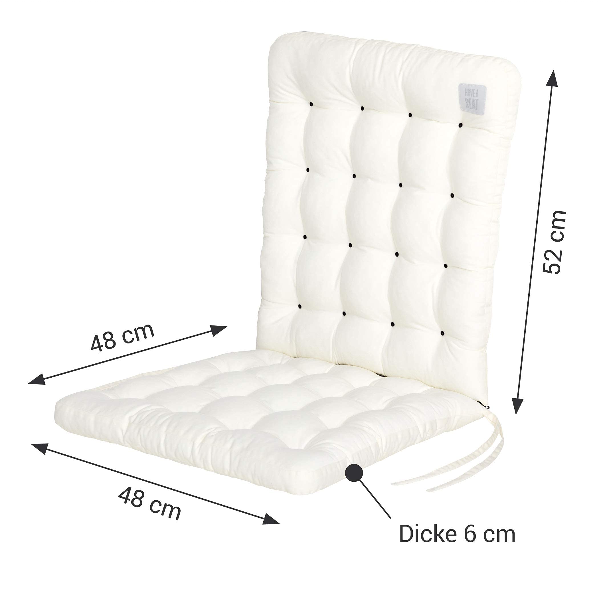 SWECOMZE 1 cuscino per sedia da giardino con schienale basso, 40 x 80 – Arredi Casa