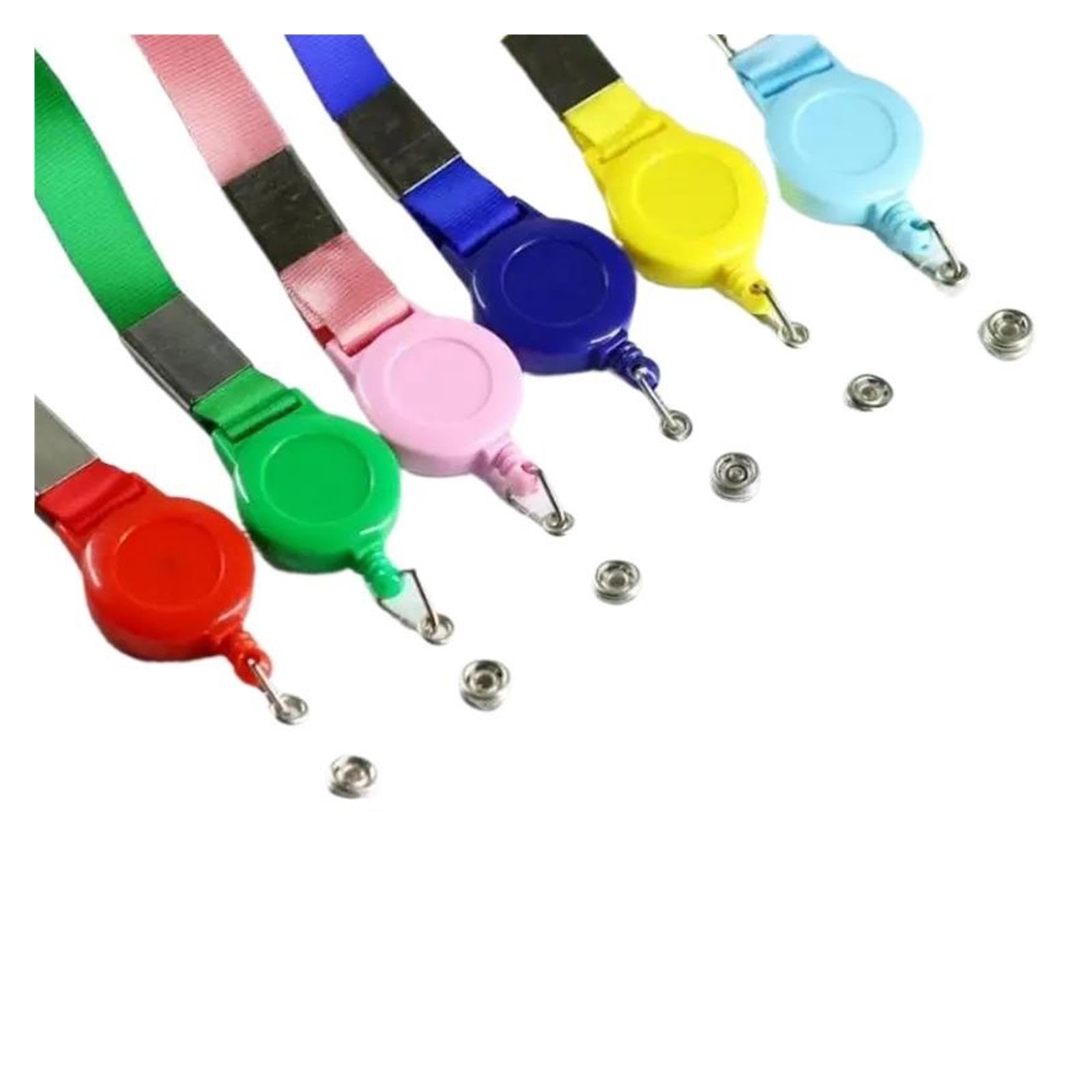 Lot de 30 cordons tour de cou rétractables pour badge