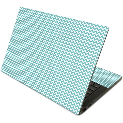 MightySkins Skin Compatible with Razer Blade Stealth 13.3" (2019) - Turquoise Chevron | Protective, Durable, and Unique Vinyl Decal wrap Cover | Easy to Apply | Made in The USA