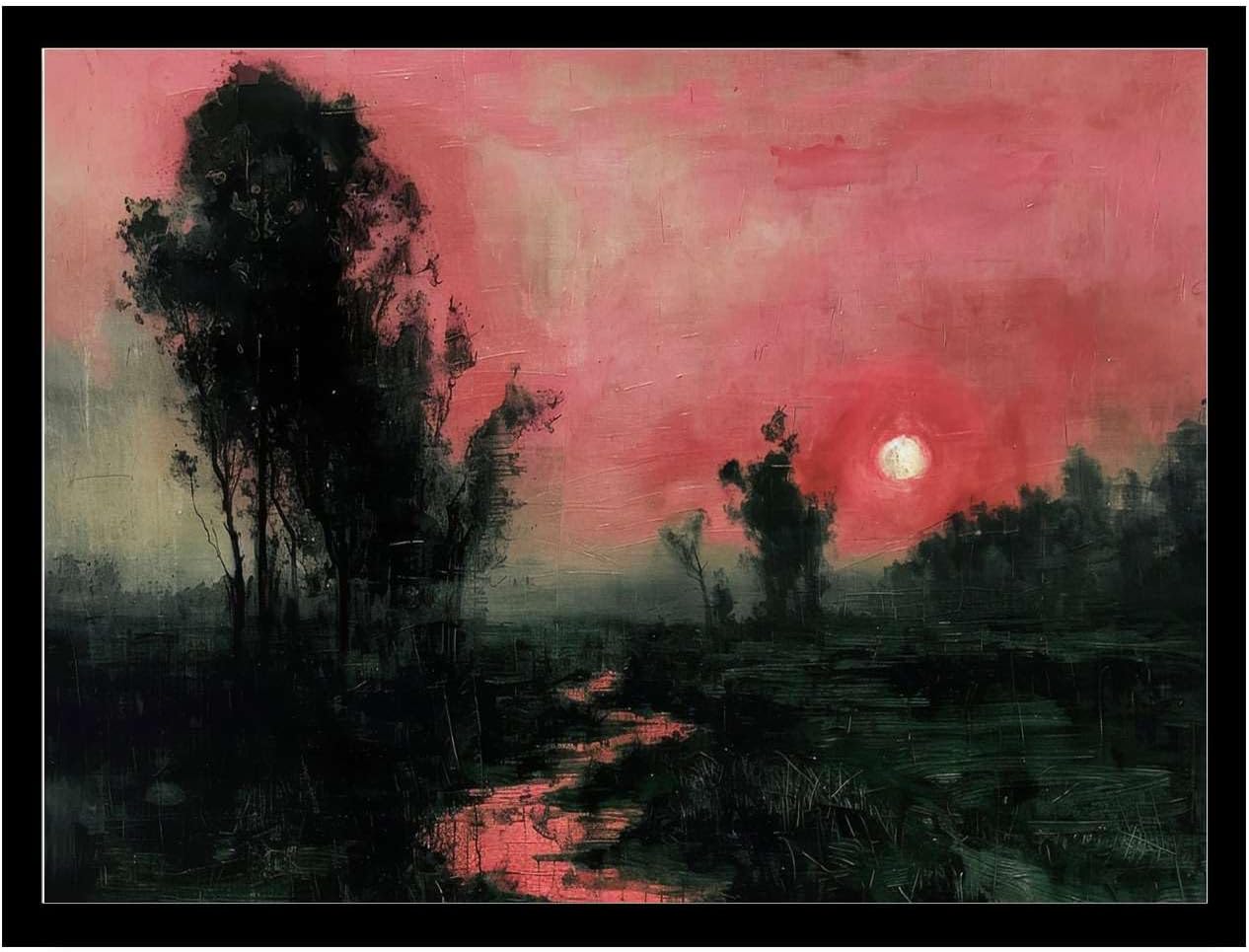 SENLYCH Printed Canvas Painting Wall Art Vintage Rose Garden Painting English Cottage Poster Dining Room Decor Rustic Floral Print Living Room and Bedroom Home Decoration 16x24inch Without Frame