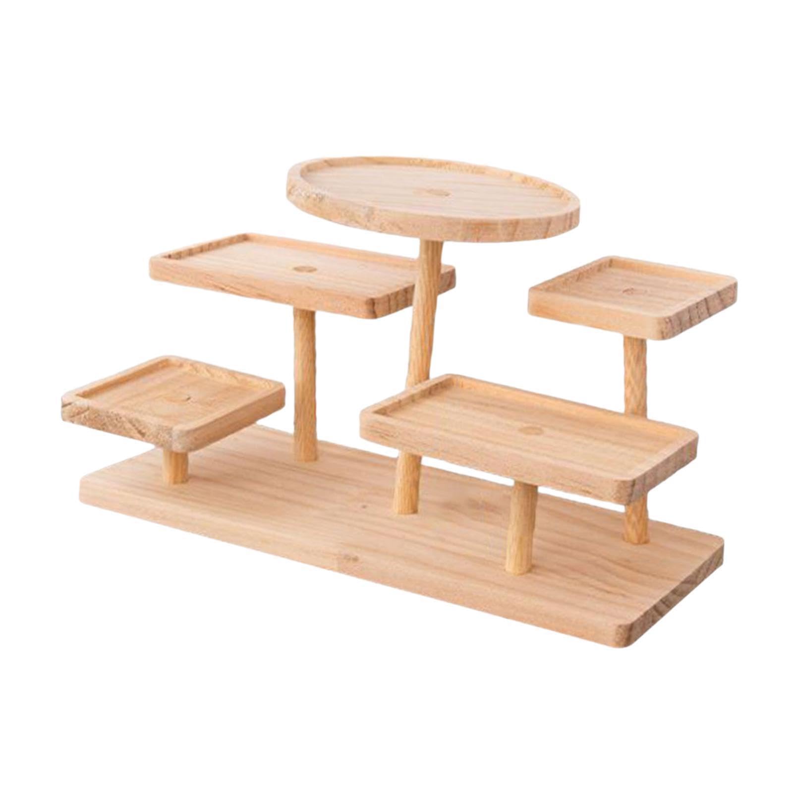 Organiser bijoux bagues boucles d'oreilles avec le présentoir bois 5 couches