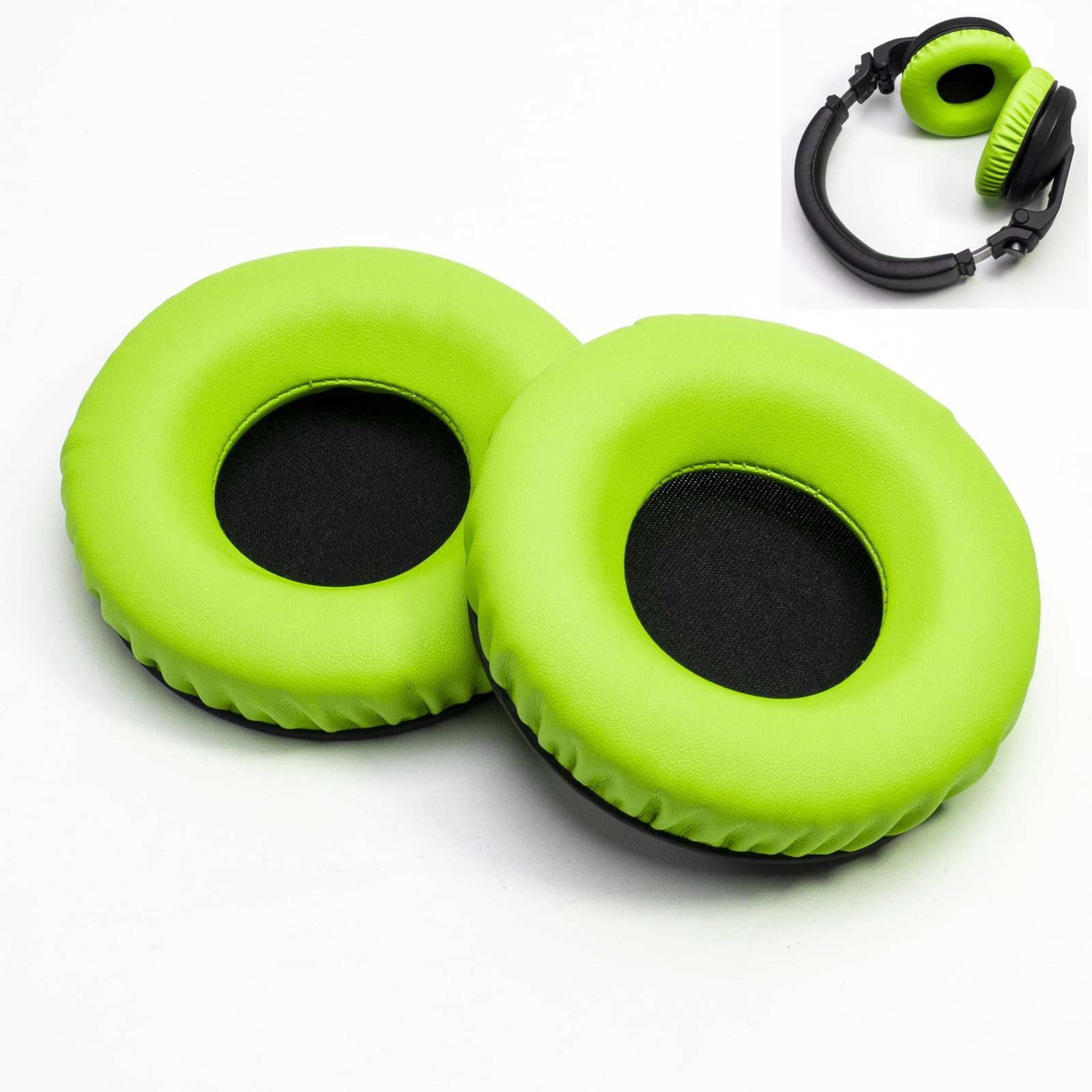 Voarmaks Stylish Color Options Dj Work Ear Pads Foam Cushion Compatible with Pioneer Hdj-X5 X5bt Hdj-X7 X7bt Hdj-X10 Dj Headset Headphone (Green Ear Pads L,R)