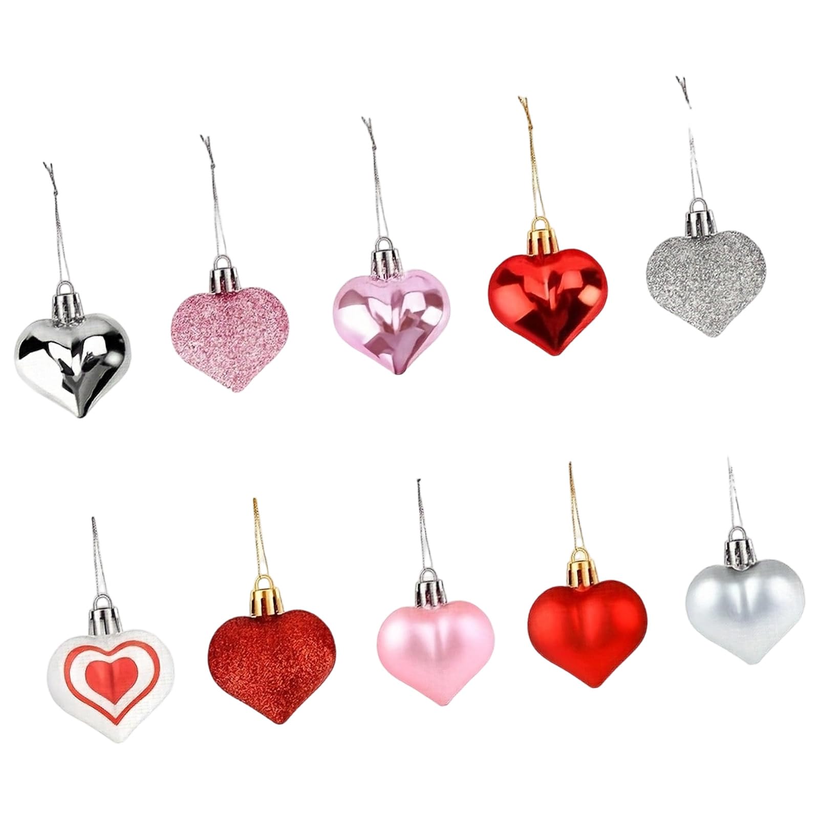 Lerpwige Heart Shape Christmas Tree Ornaments Food Safe Pendant for Festival Holiday Decorations and Valentine Gifts Holiday Ornament Ball