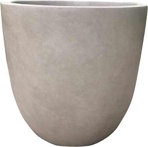 Kante 18 Inch Dia Round Concrete Planter, Indoor Outdoor Large