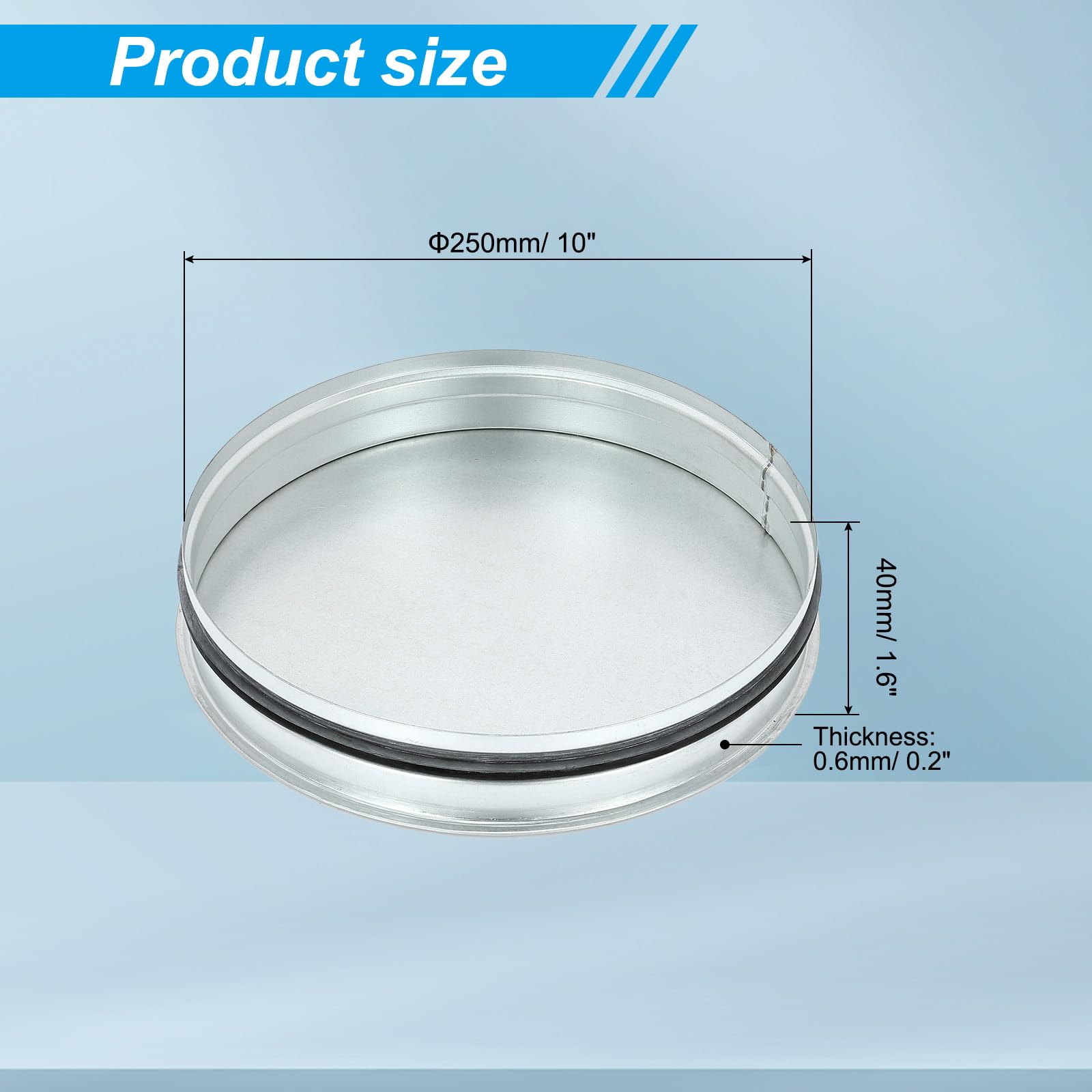 PATIKIL 10 Inch Metal Tee Cap - Image 2