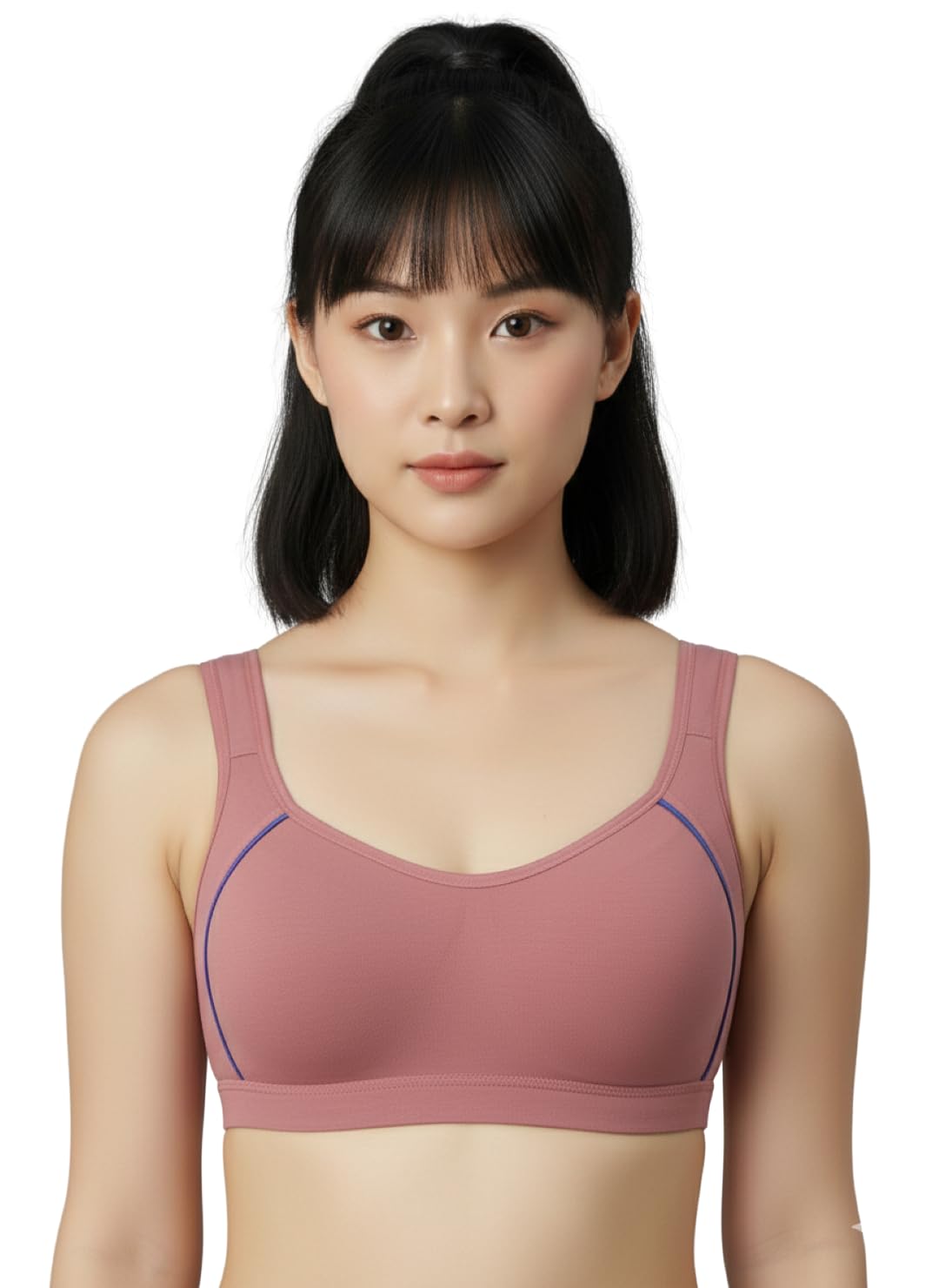 luxora Women’s Wire-Free Sports Bra | Full Coverage Light Support Sports Bra for Yoga, Gym & Walking | Seamless Stretchable Activewear Bra for Workout, Athleisure-picture-26