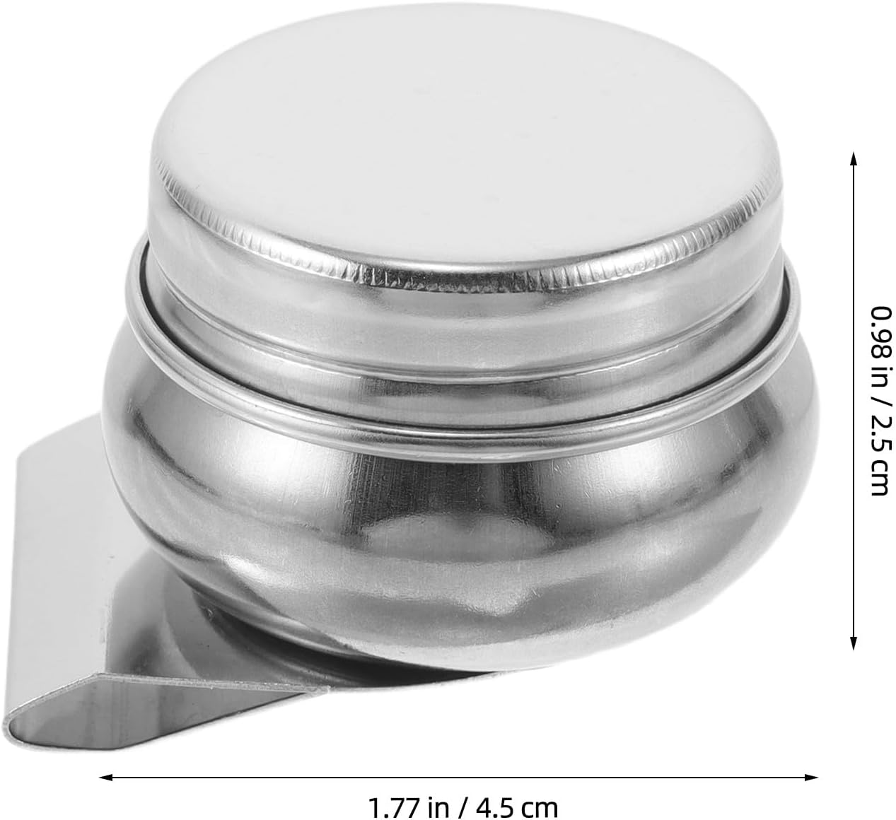 PLAFOPE 2pcs Stainless Steel Paint Mixing Cups with Clip, Wide Mouth Dipper Palette Tools for Artists, Portable Outdoor Painting Supplies