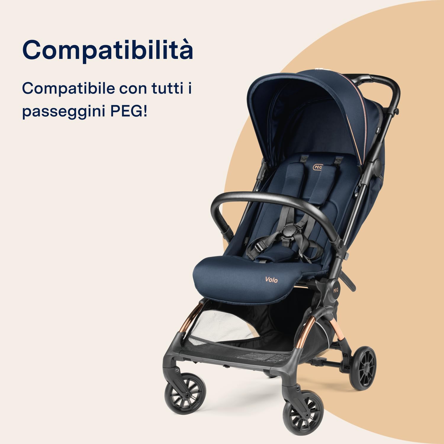 PEG Mosquito Netting Stroller - Zanzariera per Passeggino con Protezione Solare - Compatibile con i Passeggini Peg