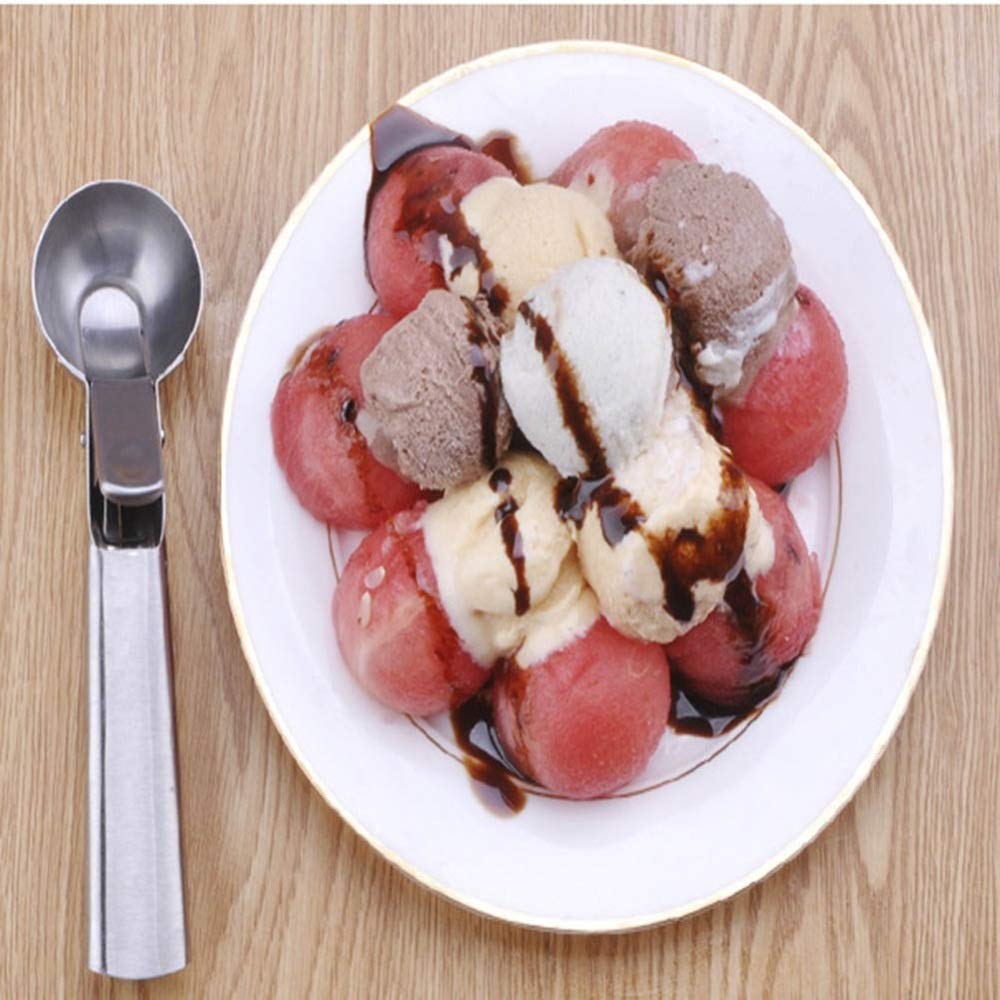 Cuillères À Glace Cuillères À Glace Piles en Acier Inoxydable Cuillère Antiadhésive pour Fruits Ustensiles De Cuisine pour Gâteau À La Maison