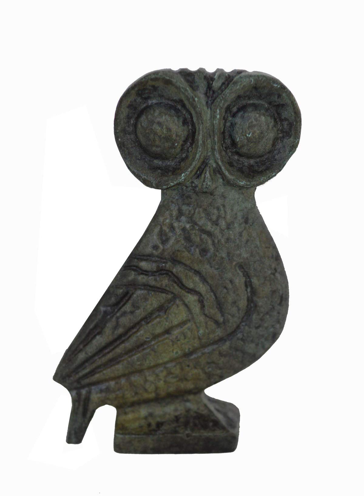 Figurine chouette d'Athènes en bronze véritable faite main en Grèce
