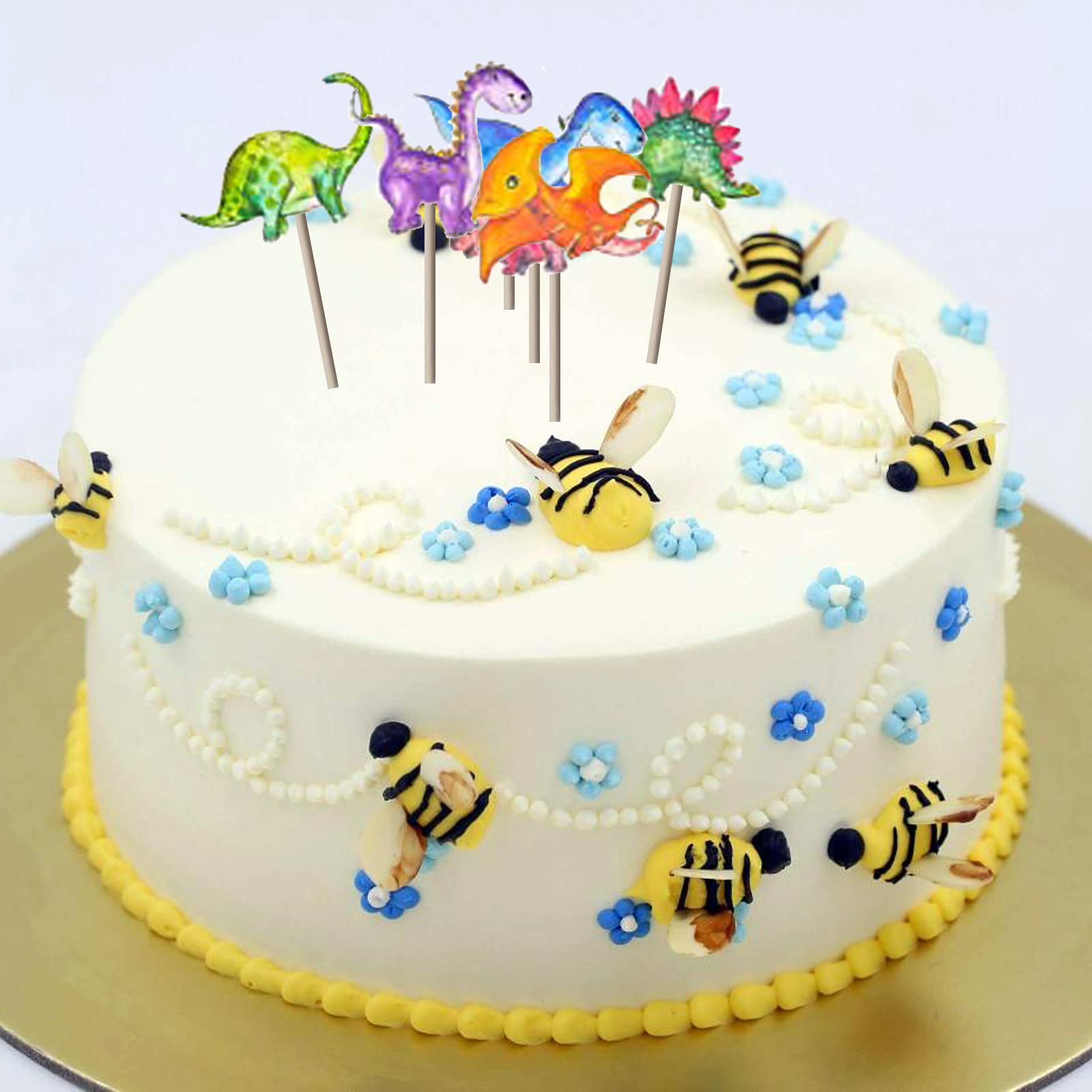 42 Stück Dino Tortendeko - Dinosaurier Cupcake Deko Für Kindergeburtstag