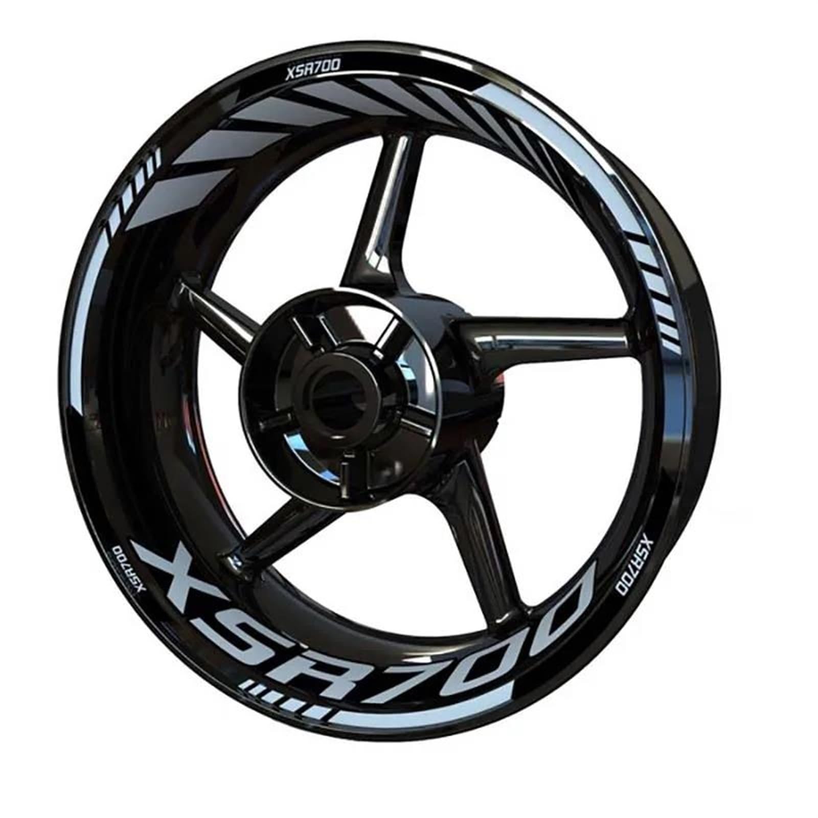 Motorcycle Hub Sticker Wheel Decal Rim Front and Rear Set for Yamaha Xsr 900 700(Color13)