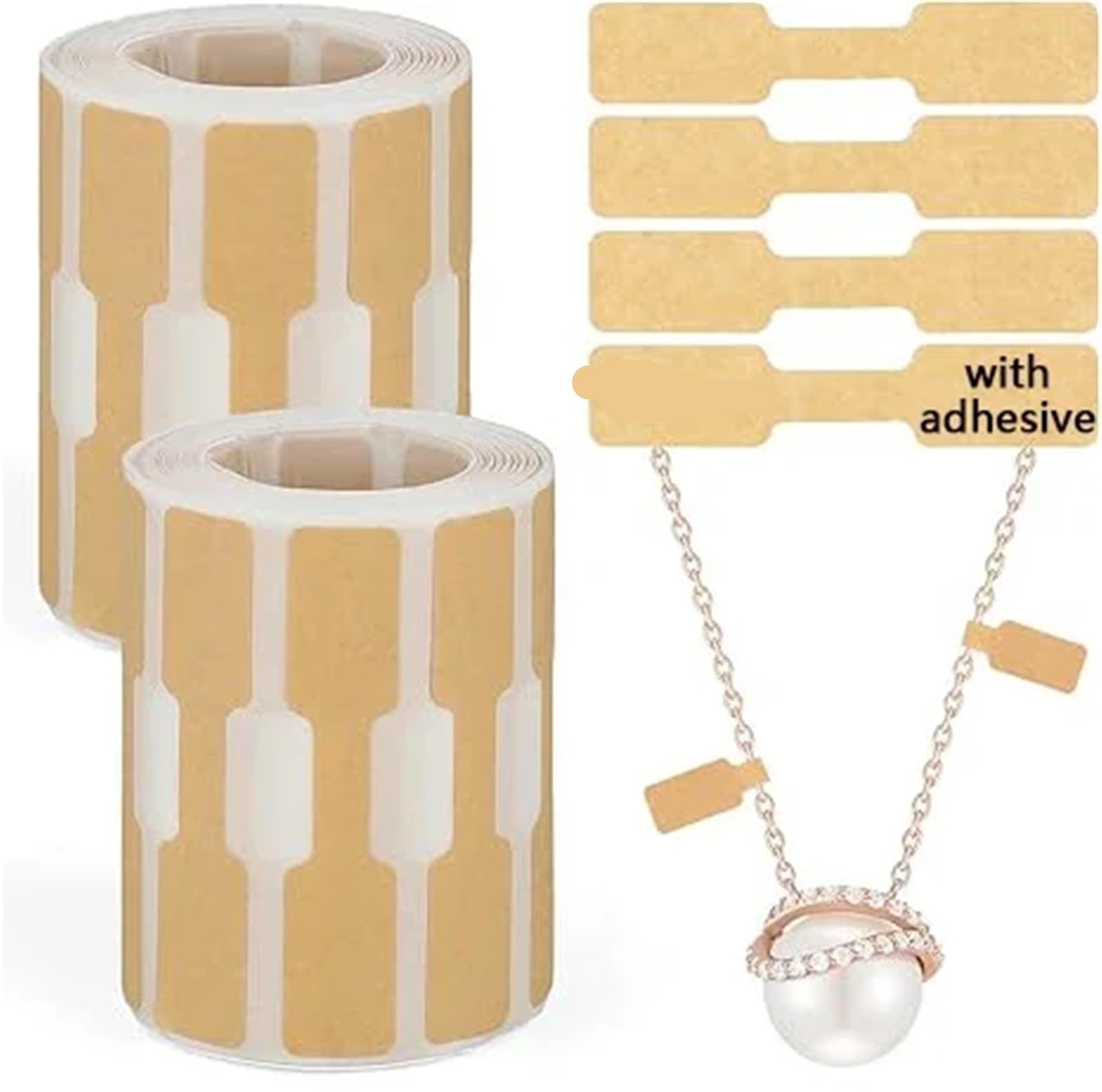 Lot de 10 rouleaux de 500 étiquettes de prix en papier vierges autocollantes pour bijoux, emballage de cartes, autocollants pour bracelets, bagues, vêtements (couleur 4)