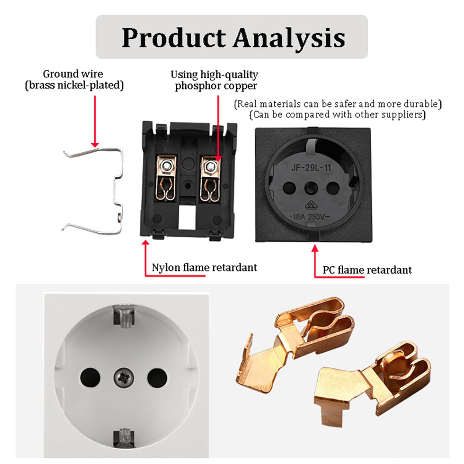 Presa Elettrica Da Scrivania Incassata, Presa Pop-Up Con Caricabatterie Rapido Wireless Da 15 W, PD 20 W Usb (A+C), Presa Incorporata Per Piani Di Lavoro Per Ufficio,Casa,Scrivania,Black-EU-plug