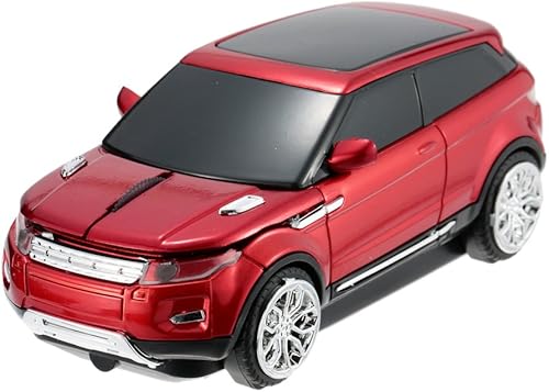 Miniatura 2 de ECOiNVA Ratón inalámbrico para coche deportivo Ratón de computadora portátil de escritorio Ratones ópticos 2.4G (rojo)