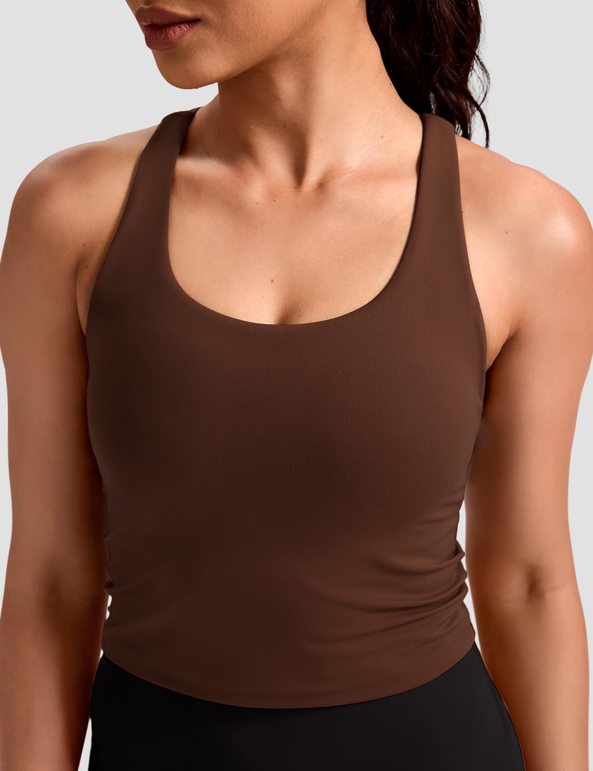 HeyNuts Longline Zeal Bras Medium Impact Wirefree Sports Bras Workout Crop Tank Tops with Removable Pads, A-D Cups - Image 5