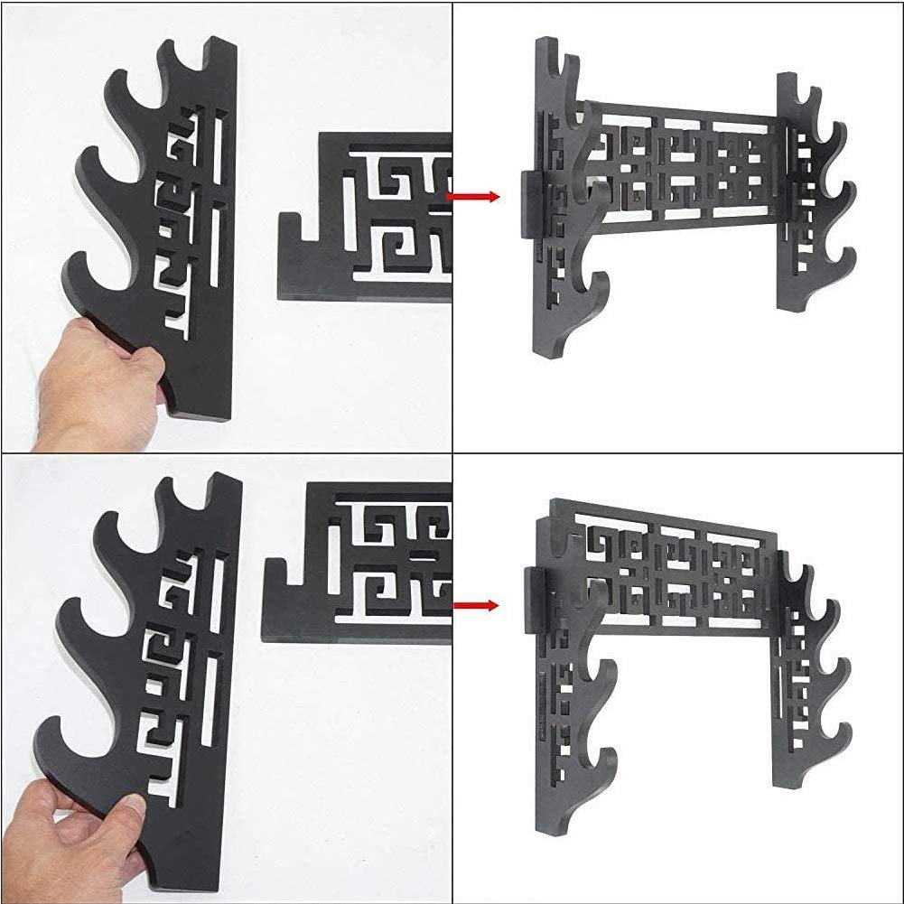 Uchwyt ścienny na miecz 4-poziomowy do katany Wakizashi Tanto w stylu Hollow(Hollow Style)