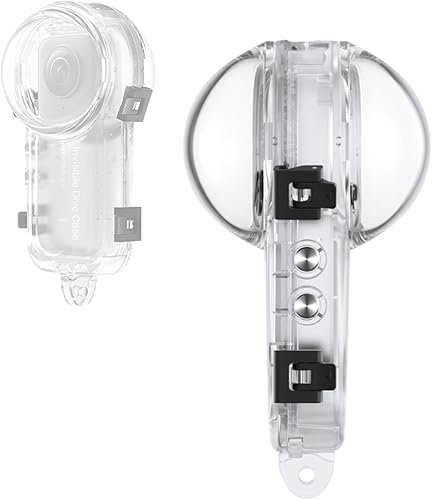 Carcasa de buceo invisible para Insta360 X3,164.0 ft (164 pies) de profundidad subacuática, funda protectora antiarañazos accesorios con accesorios