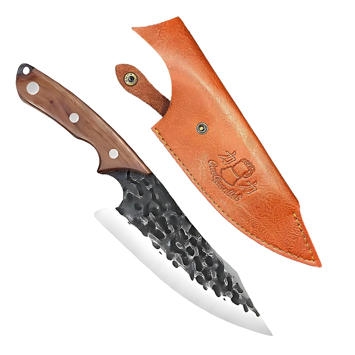 Chef Knife 11 Inch – Japanese Style Kitchen Knife with Sheath for Cutting, Boning, Chopping. Sharp Stainless Steel Cooking Knife for Meat, Vegetables & Everyday Use.