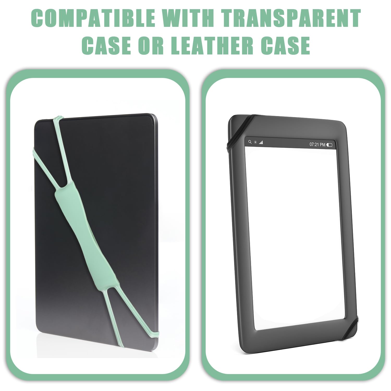 Lyreh 3 Pezzi Supporto da Polso per Kindle, Comodo Cintura di Lettura Estensibile per Tablet 10,16-20,32 cm (Nero, Rosso, Verde)