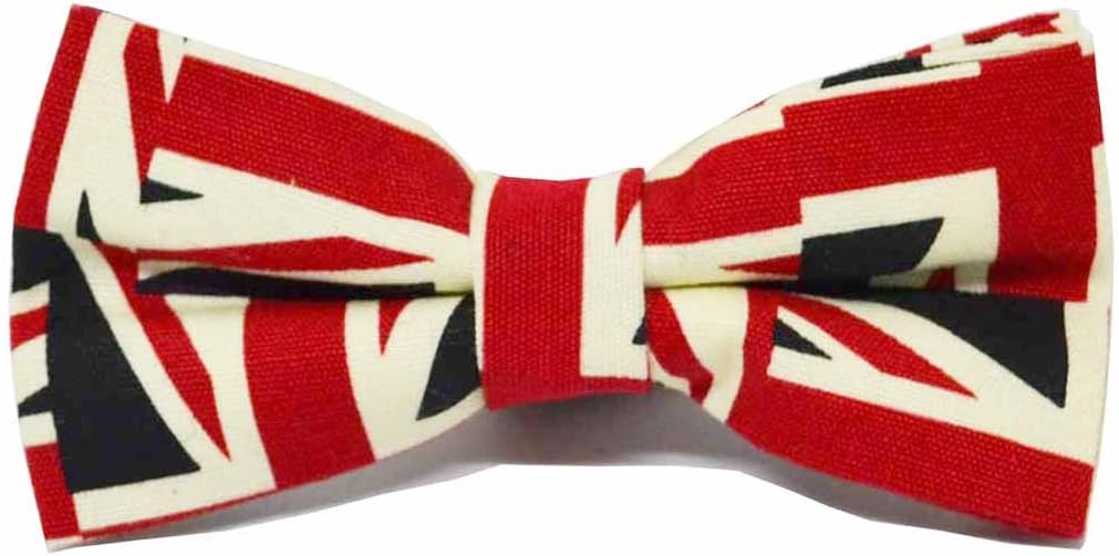 King & Priory Union Jack Bow Tie, Mens Bowtie, Great Britain Bow Tie