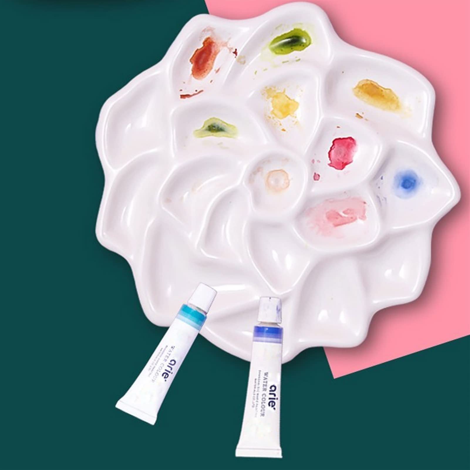 Paleta Artysty Porcelany, Mieszana Paleta Akwareli Typu Różanego, Odpowiednia Do Akwareli, Gwaszu, Malarstwa Olejnego Itp.