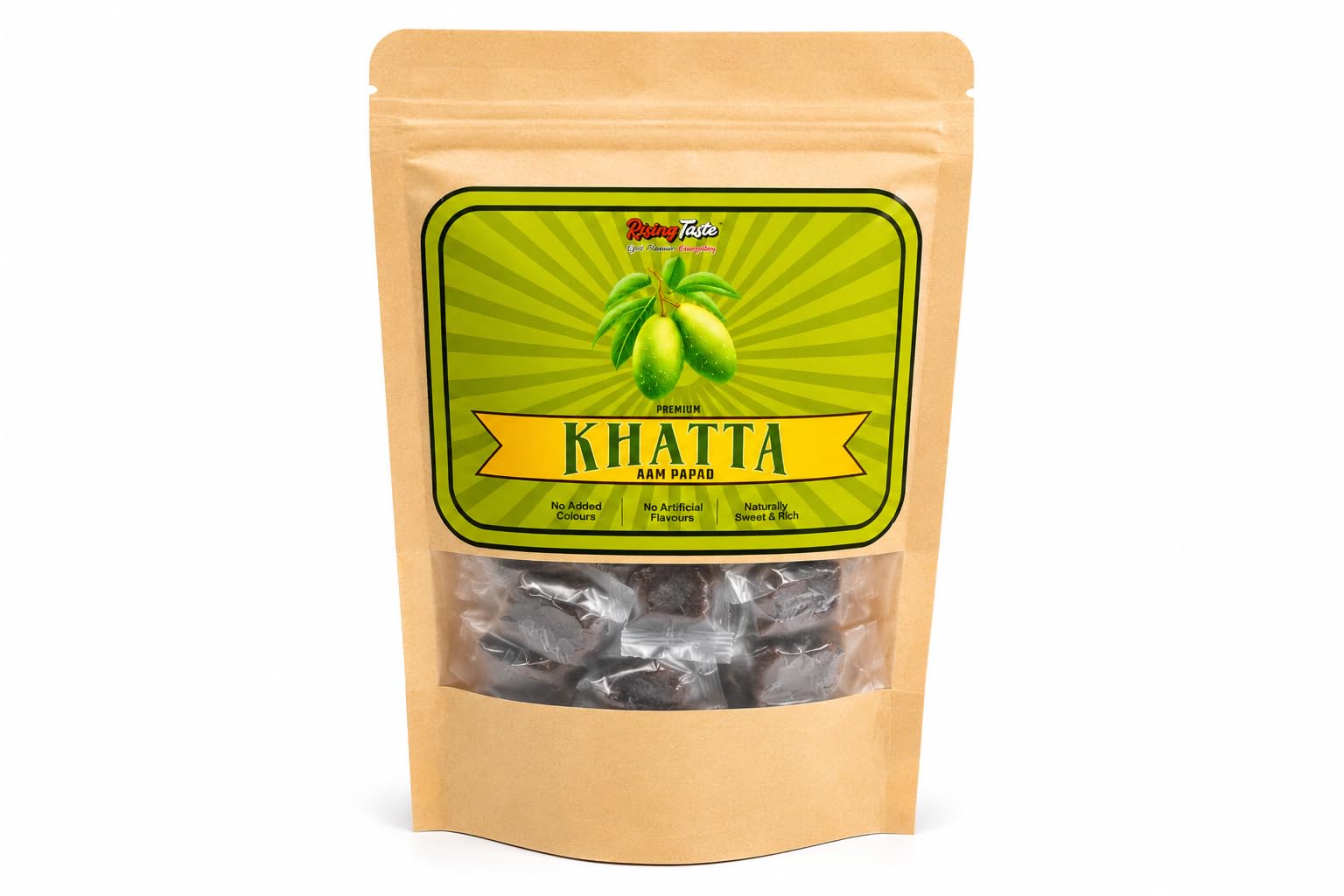 Rising Taste Premium Khatta Aam Papad, 250g | Traditional Indian Mango Fruit Leather | Tangy Aam Papad Candy Authentic Mango Sweet-image-26