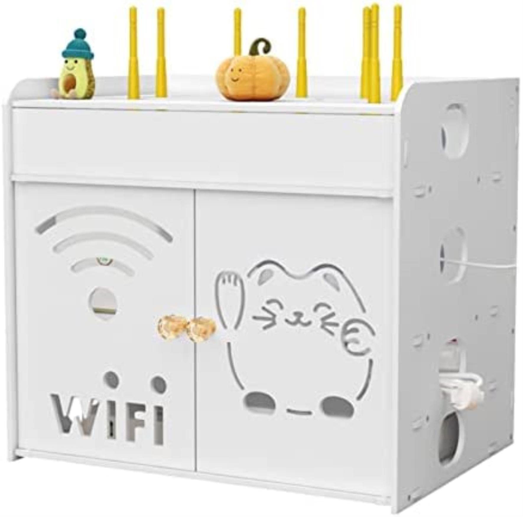Support mural WiFi et gestionnaire de routeur avec étagère