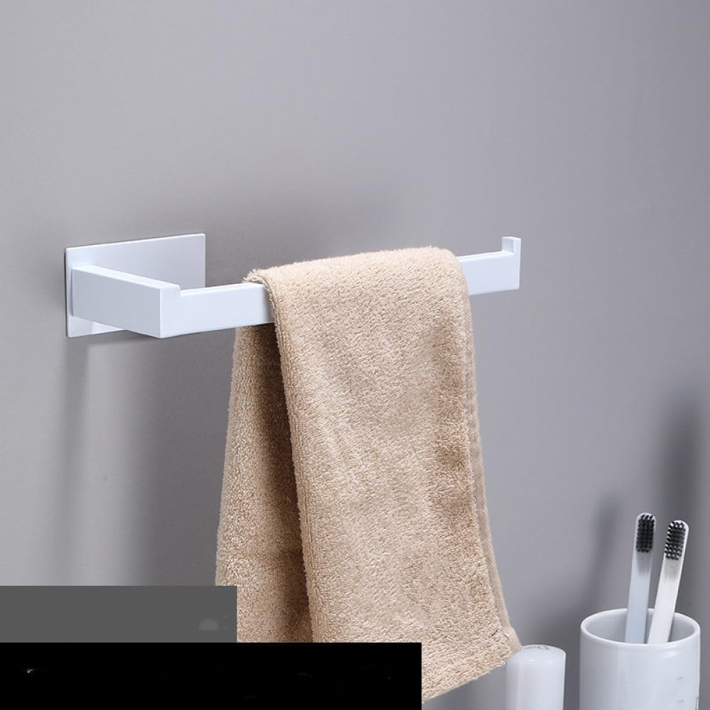 Juego de ganchos adhesivos para toallas, sin taladro, acabado cepillado, accesorios de baño con anillo de barra de toalla y soporte TP, fácil de instalar, montado en la pared para artículos esenciales
