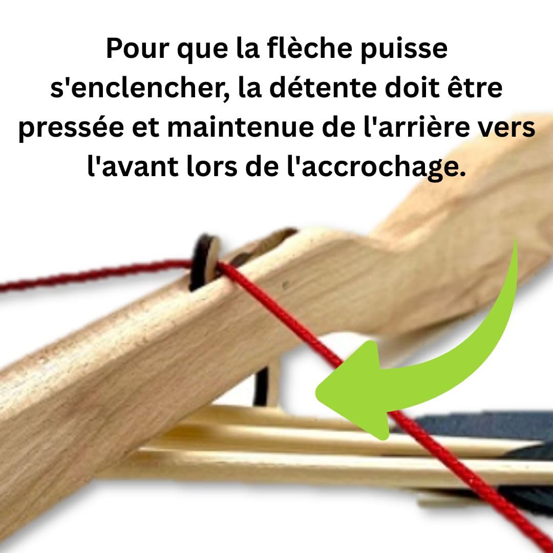 arbalète Historique avec 3 flèches incluses | arbalète en Bois | équipement de Chevalier | tir de précision en extérieur