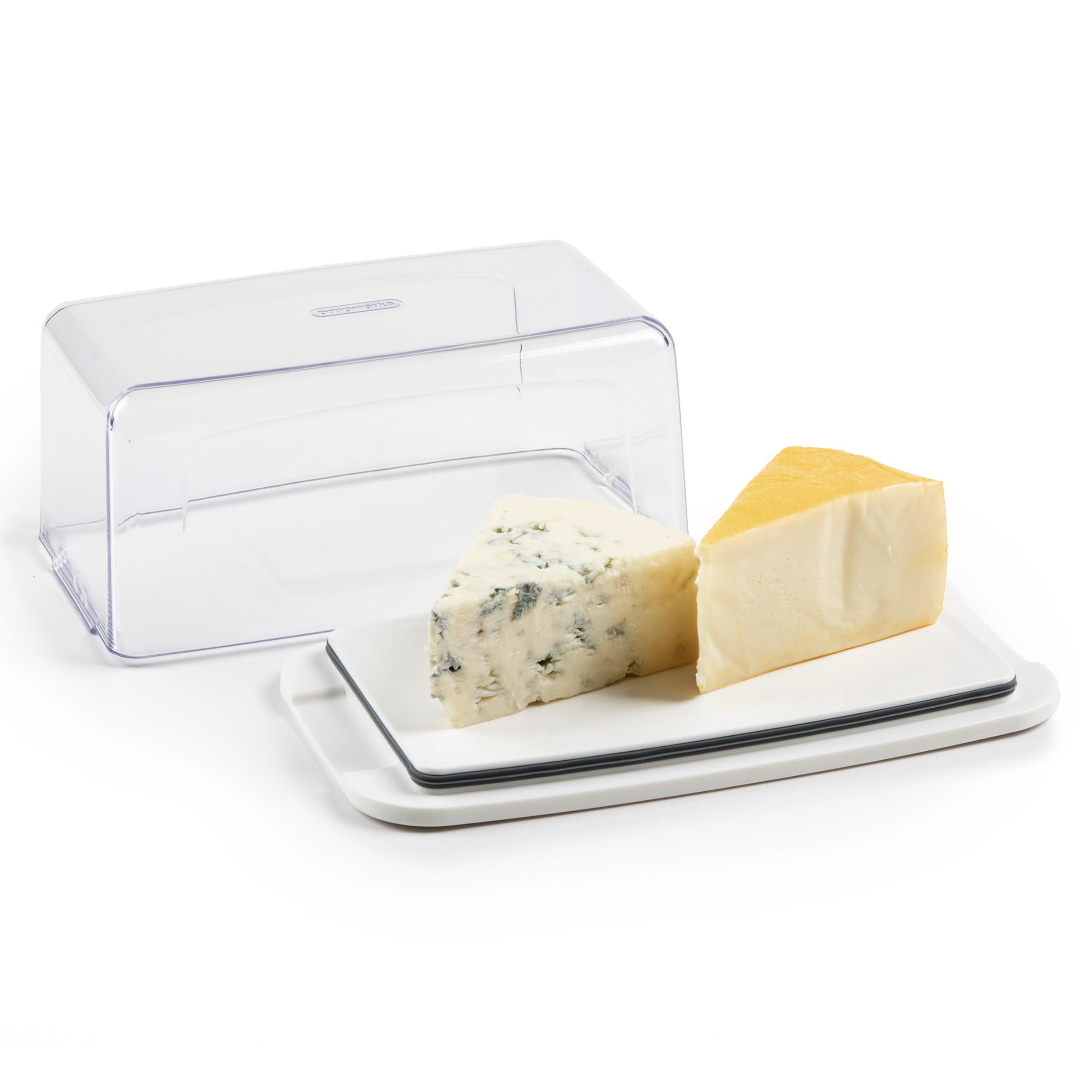 Progressive International Cheese ProKeeper BPA-Free Plastic Meal Holder, 8.75 in L x 3.6 in H x 4.75 in D, Ideal for Maintaining Fridge Organization