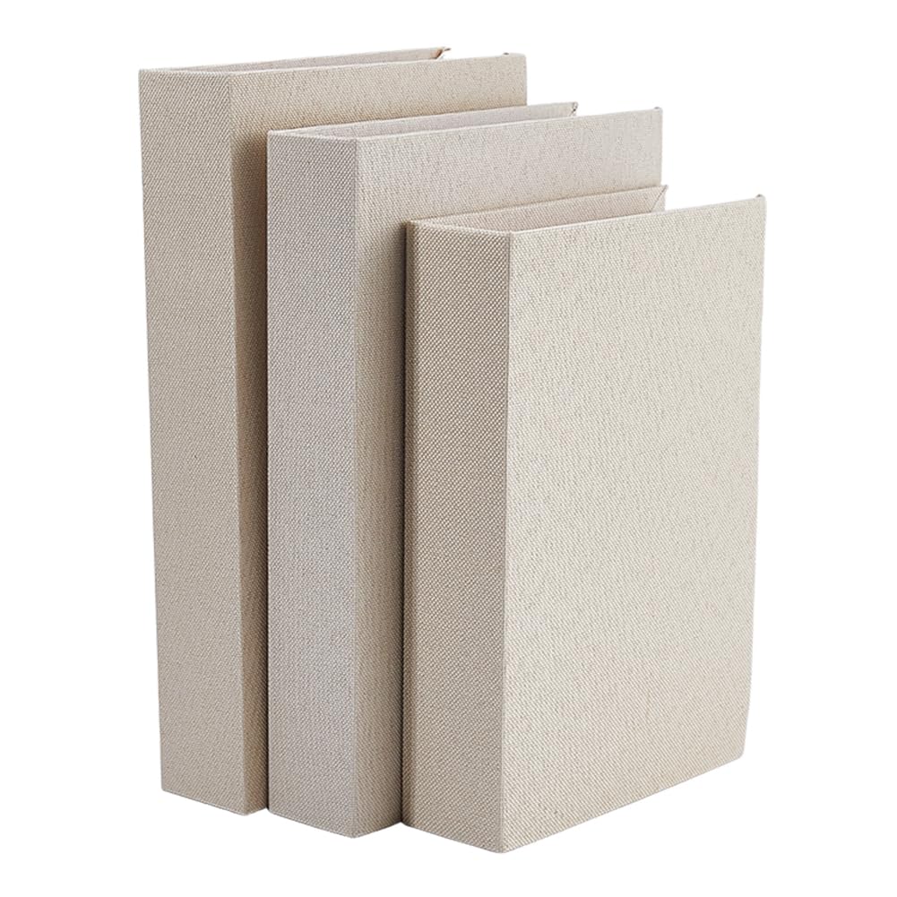 Boîtes à livres décoratives 3 tailles pour cacher le désordre du salon avec style