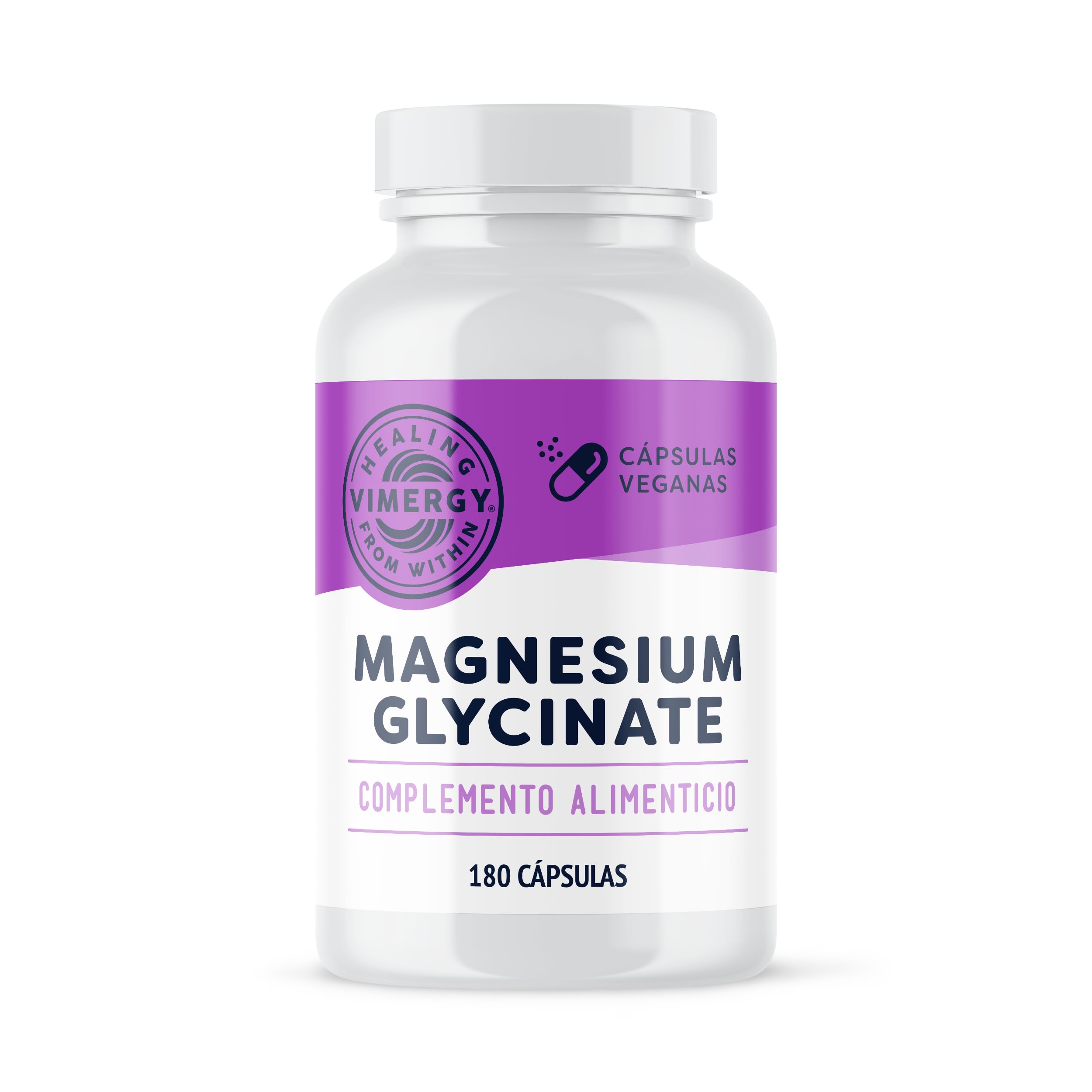 Vimergy Magnesium Glycinate – 90 Dosis – Glicinato de Magnesio – Aumenta la Energía y Reduce la Fatiga – Suplemento de Magnesio con Cúrcuma y Jengibre – Sin Gluten – Sin OMG – Apto para Keto y Paleo