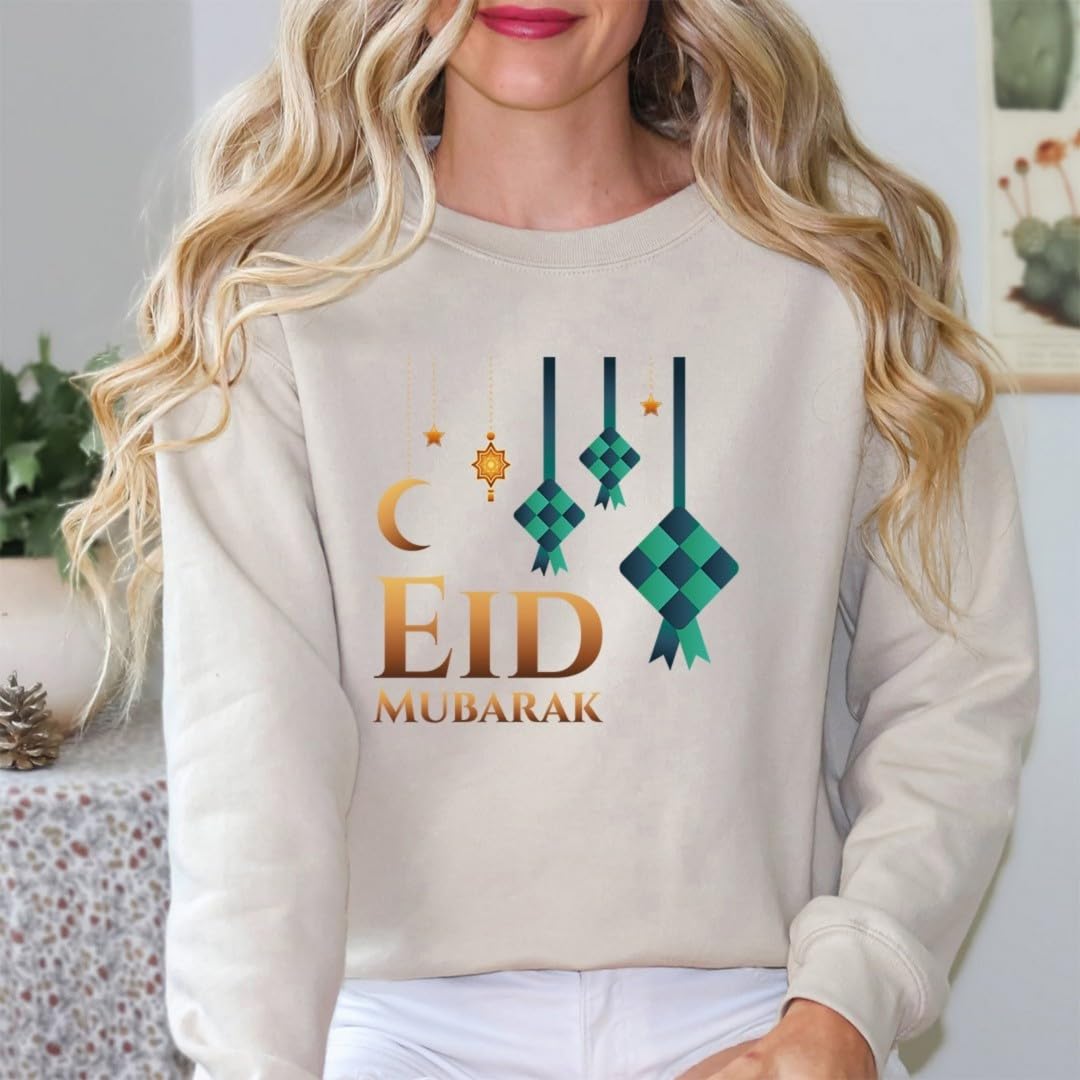 Happy Eid Mubarak Iron Transfer Patch Heat Transfer Sticker Vinyl Design Iron Applique T-Shirt Clothing DIY Craft Applique Clothing Decoration (P3)