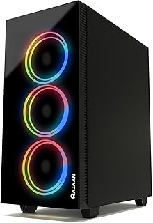 HAJAAN Gaming PC Desktop Tower - GeForce RTX 4060 8GB GDDR6, Intel i5-12400F 6-core Processor up to 4.40 GHz, 32GB DDR4 RAM, 1TB SSD, 11AC Wi-Fi, Windows 11 Pro 64-bit - New