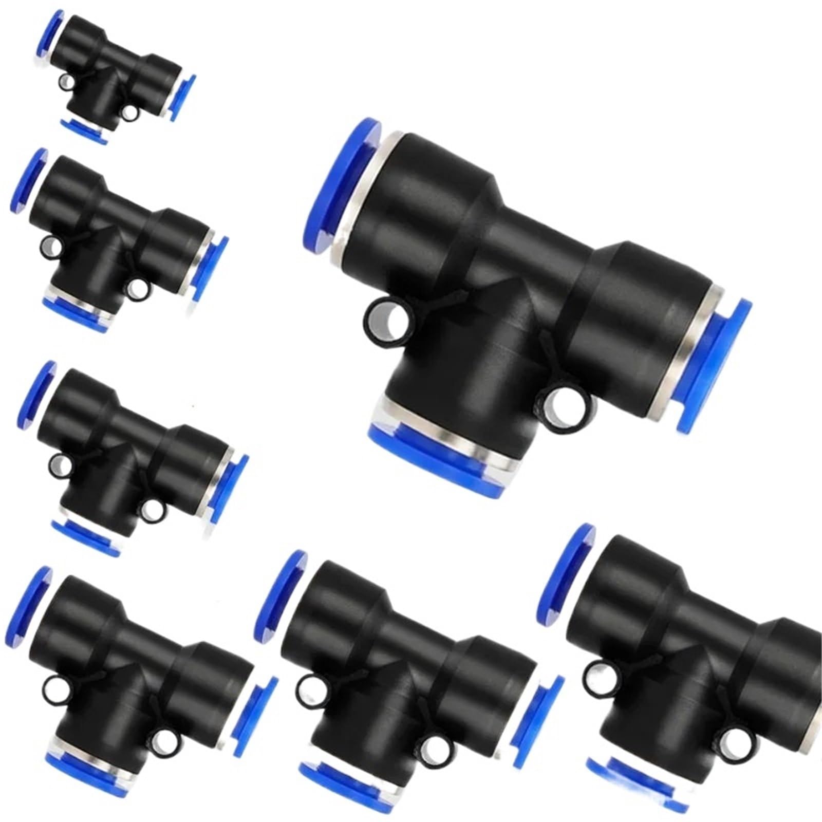 Conectores neumáticos rápidos de 20/50 piezas, conectores de manguera de aire, plástico PE, PEG, 4 mm, 6 mm, 8 mm, 10 mm y 12 mm.(PEG 8-6,20 PCS)
