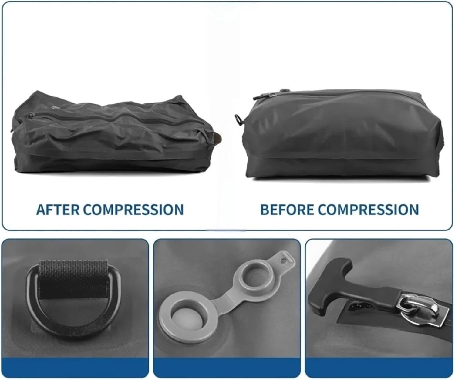 マルチサイズ真空収納バッグ 旅行 出張 荷物 バックパック 省スペース 衣類用 再利用可能(9L,5pcs)