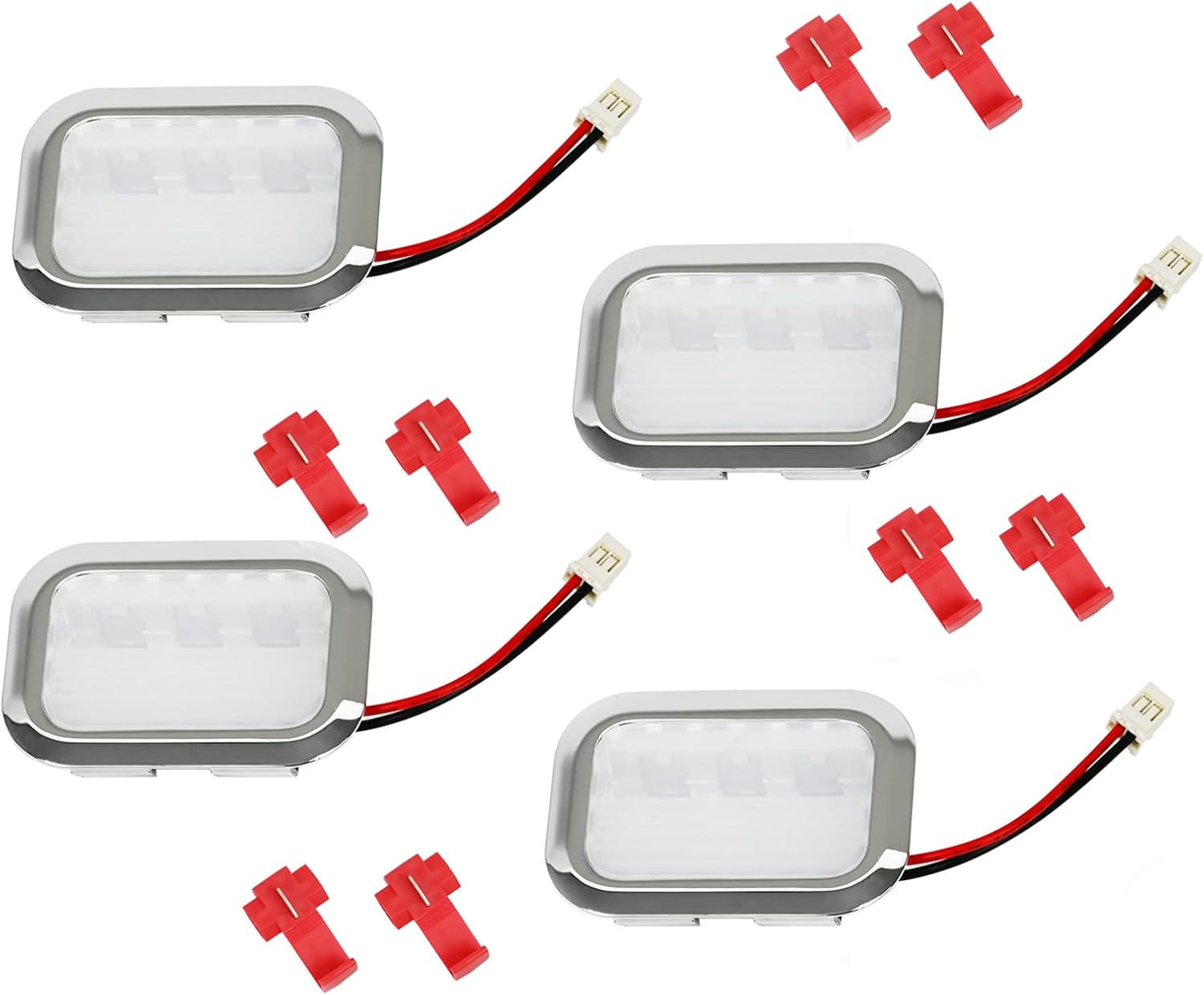 4PK-W11683242 LED Light Module Fits for Whirlpool Kitchenaid JennAir Refrigerator Parts Replacement LED Light Module Replaces W11683242 W10908166 W10607479 W10843339 W10908166 W10607479 W10623957