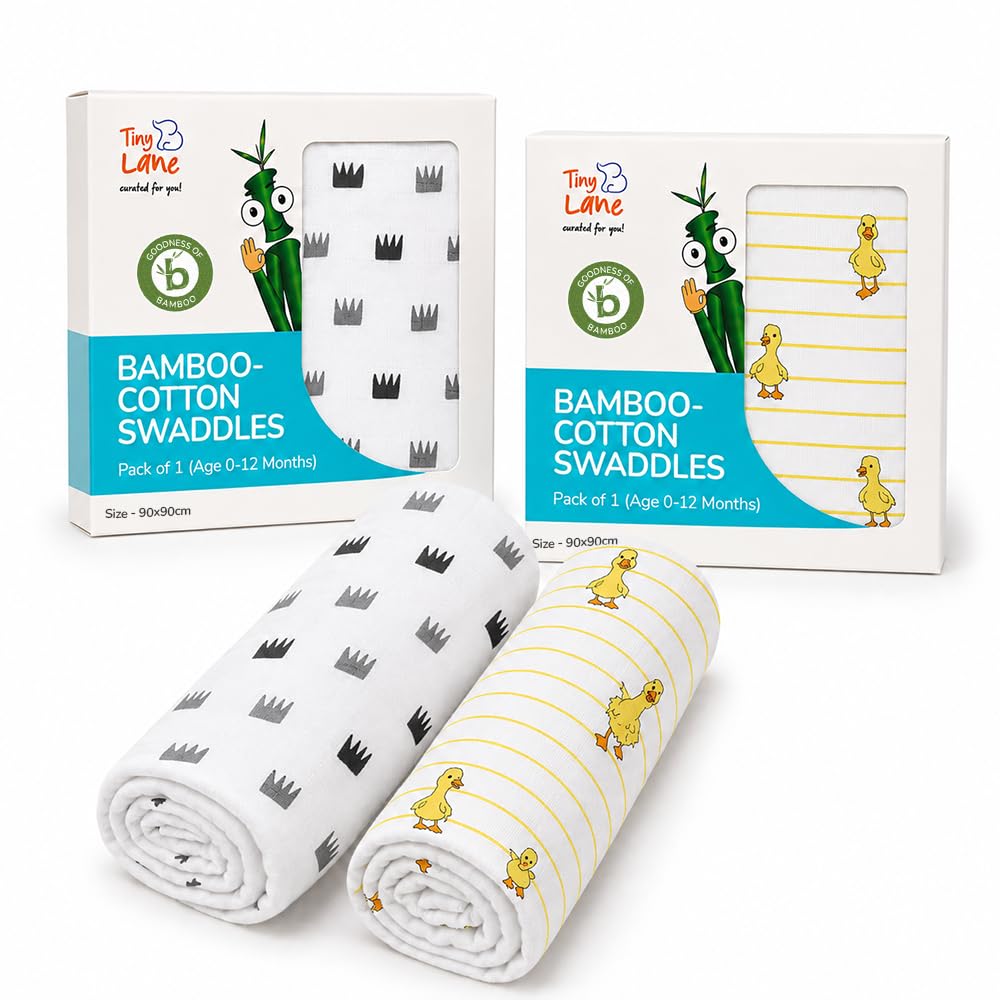 TinyLane Cotton Swaddle Wraps - Newborn Baby Set -8 TinyLane Cotton Swaddle Wraps - Newborn Baby Set -8