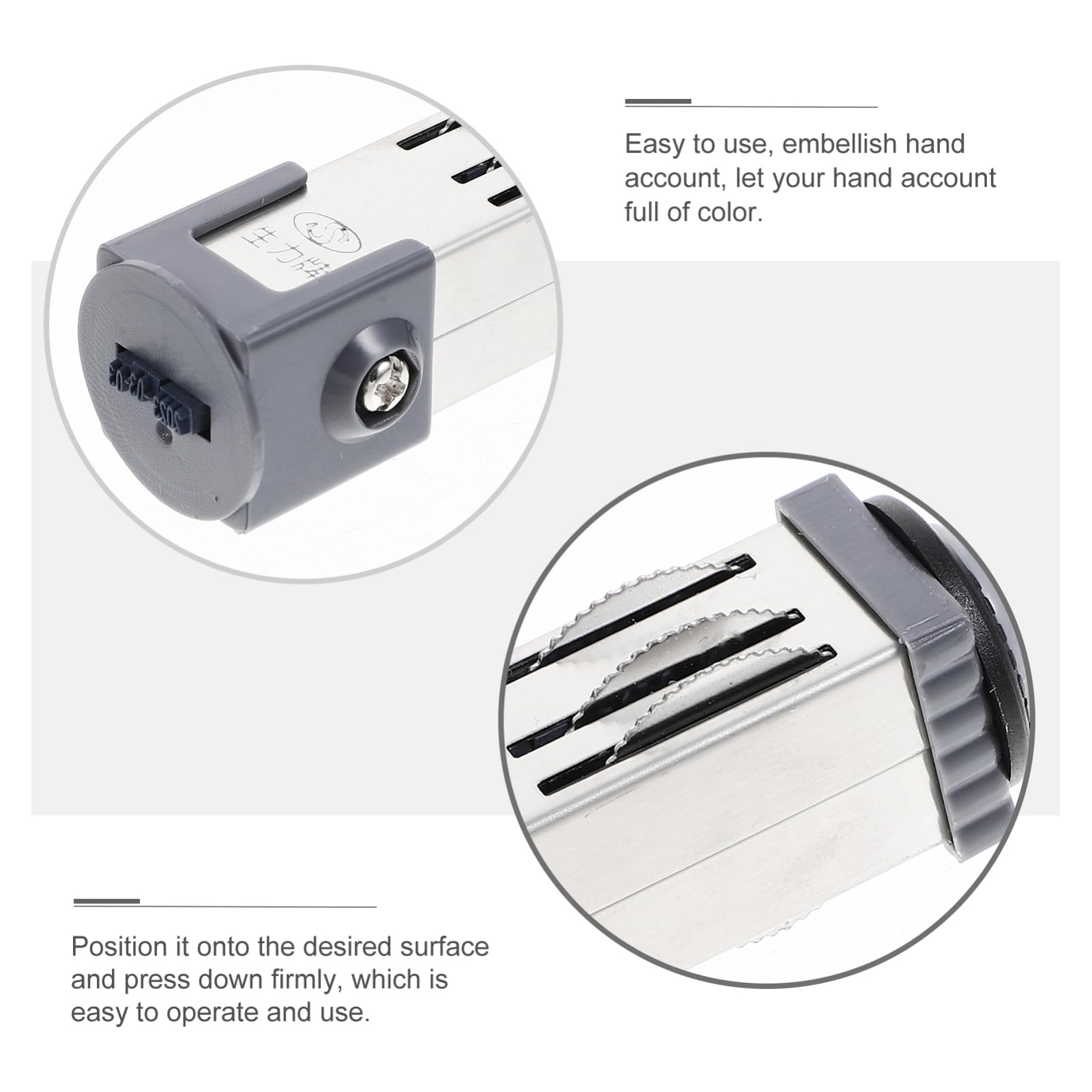 Ciieeo Handheld Date Stamper Portable Multi-Use Time Rolling Stamp Lightweight File Accessory for Office Business and Daily Use - Image 2
