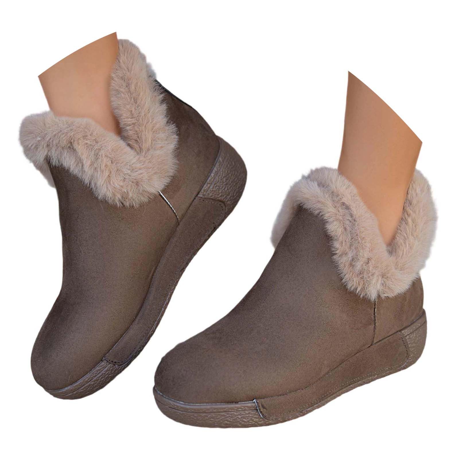 Generico Ciabatte Donna Invernali Pantofole Donna Invernali Ciabatta Invernale Tirolesi Peluche Calde Uomo Da Casa Babbucce Scarpe Con Pelo Pelose Memory Foam Chiuse Fluffy Ragazza 43 Antiscivolo