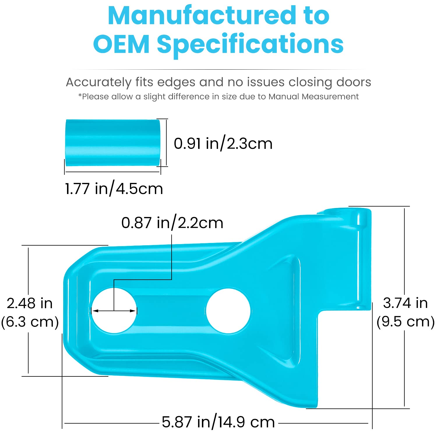 E-cowlboy Door Hinge Cover Trim Exterior Accessories Decoration for 2018-2022 Jeep Wrangler JL JLU Sport Sahara Freedom Rubicon Unlimited Gladiator JT 2-Door & 4-Door (Light Blue 8PCS)