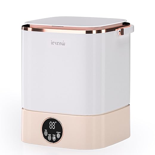 Portable Semi-Automatic Washing Machine, 5Lb Compact Underwear Sock Mini Washer, Lightweight Mini Laundry Machine for Apartments, Dorms, RVs & Camping, Easy Installation, 110v