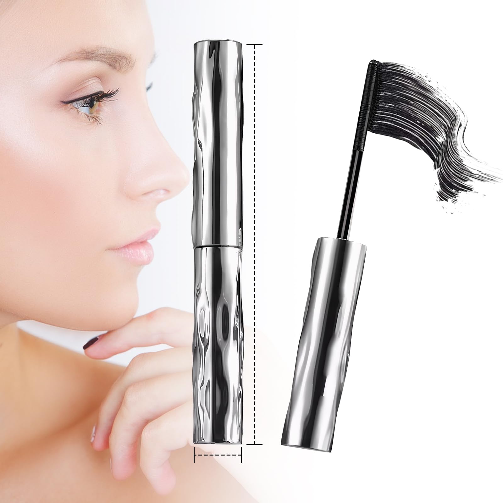 XdealCozyxc 1 Pcs Black Tubing Mascara, Long Lasting 4D Silk Lengthening and Curling for Sensitive Eyes, 3.5 ml (Pack of 1) - Image 2